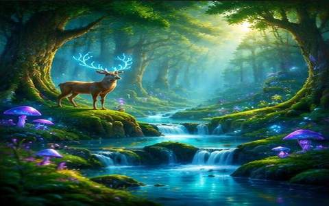 Enchanted Stag — ilustrație de joc