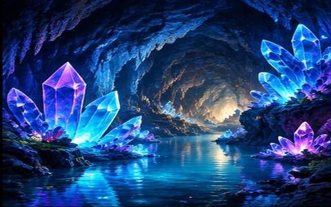 Crystal Cavern — ilustrație de joc